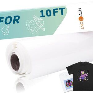 Dark/Light Fabric Sublimation HTV Vinyl 10ft Matte for T-Shirts & Hats